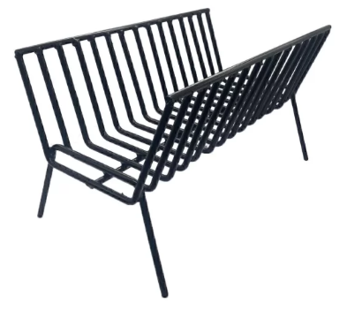 Iron Firewood Cradle Rack – 19.7″ x 11.8″ | Ø10mm Solid Iron | Uruguayan-Style Asado Log Holder - Cholys