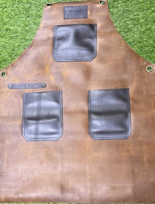 Authentic cowhide leather apron – durable, stylish, and built for protection. Perfect for grilling, cooking, or bartending. - Cholys