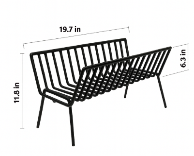 Iron Firewood Cradle Rack – 19.7″ x 11.8″ | Ø10mm Solid Iron | Uruguayan-Style Asado Log Holder - Cholys
