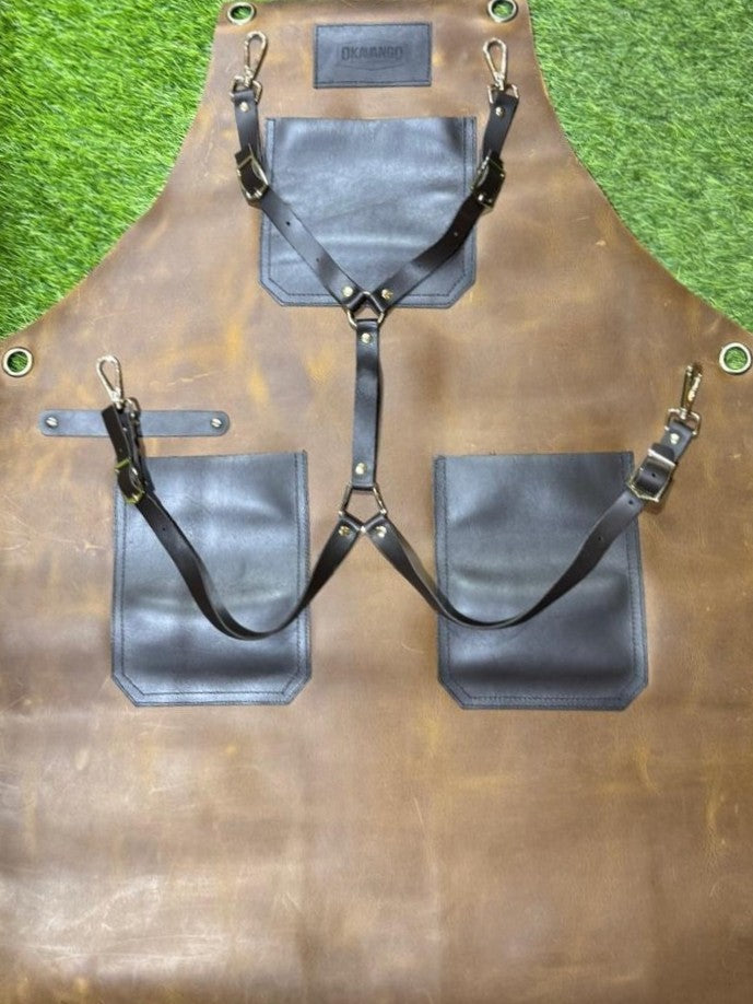 Authentic cowhide leather apron – durable, stylish, and built for protection. Perfect for grilling, cooking, or bartending. - Cholys