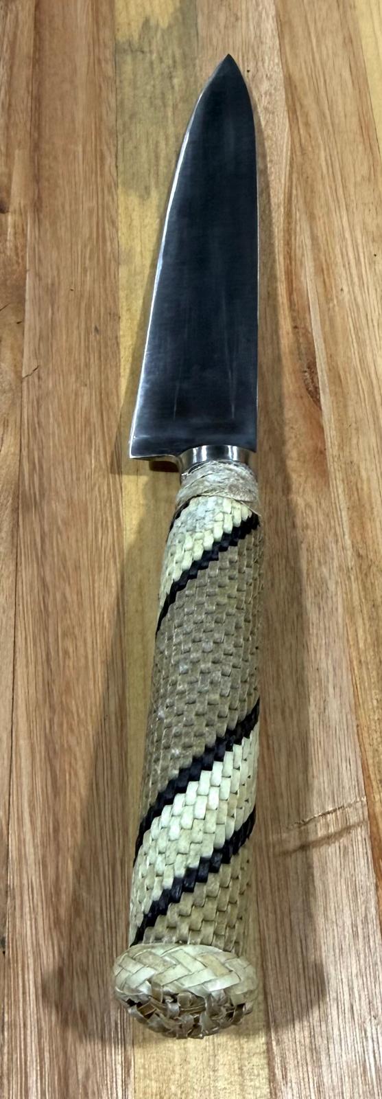 Handmade Argentine Gaucho Asado Knife with Braided Tiento Handle – 5-Inch Blade
