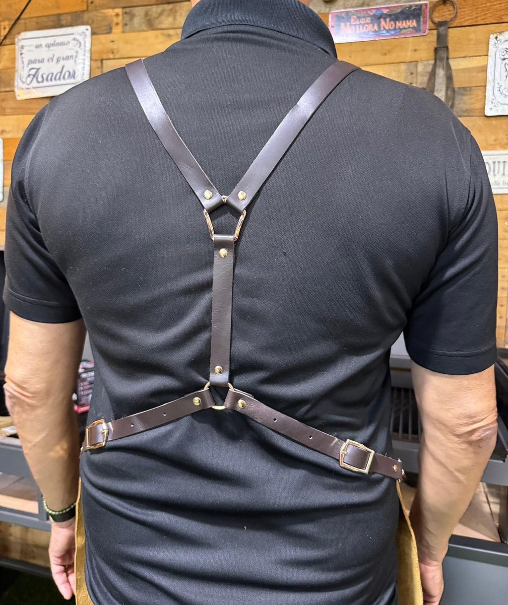 Authentic cowhide leather apron – durable, stylish, and built for protection. Perfect for grilling, cooking, or bartending. - Cholys