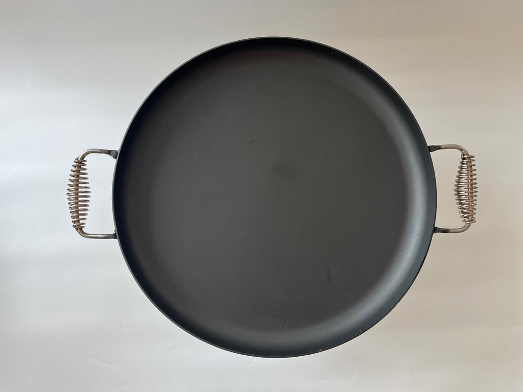 20-Inch Cast Iron Griddle Pan – Pre-Seasoned with 100% Vegetable Oil, Featuring Two Loop Handles, Ideal for Cooking, Baking, Grilling, and Frying – Large Deep Pan for Camping and More - Cholys