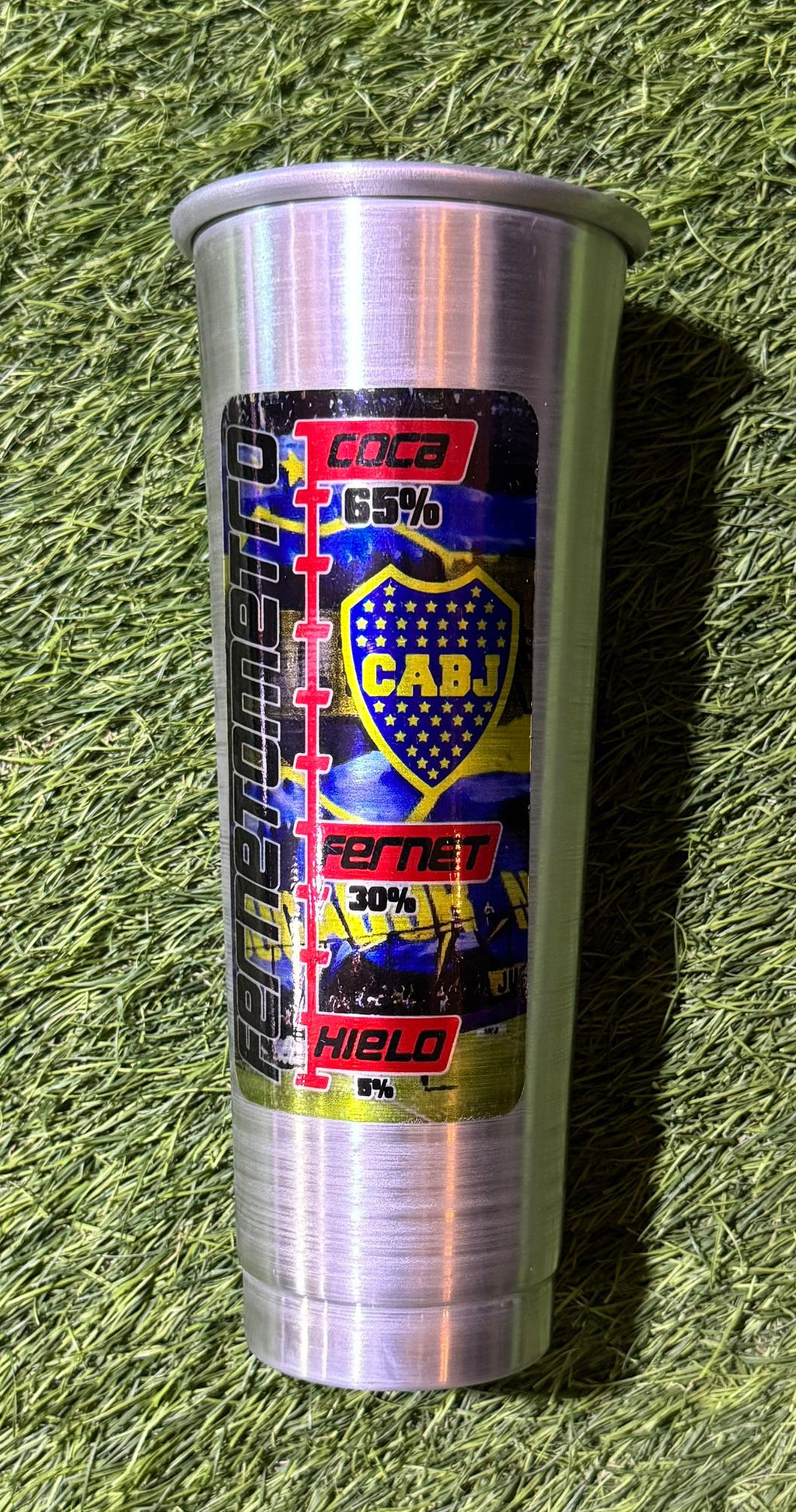 Vaso Fernetero - Medida Fernetera con Diseño de Boca y River - Cholys