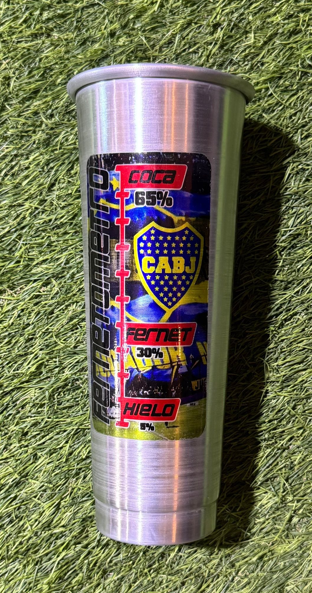 Vaso Fernetero - Medida Fernetera con Diseño de Boca y River - Cholys