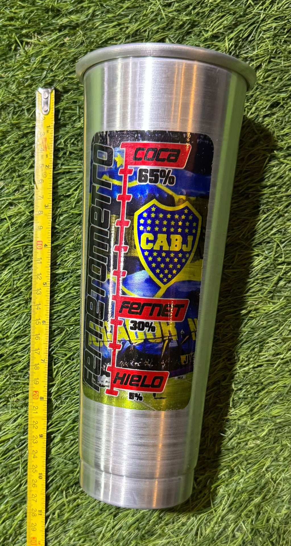 Vaso Fernetero - Medida Fernetera con Diseño de Boca y River - Cholys
