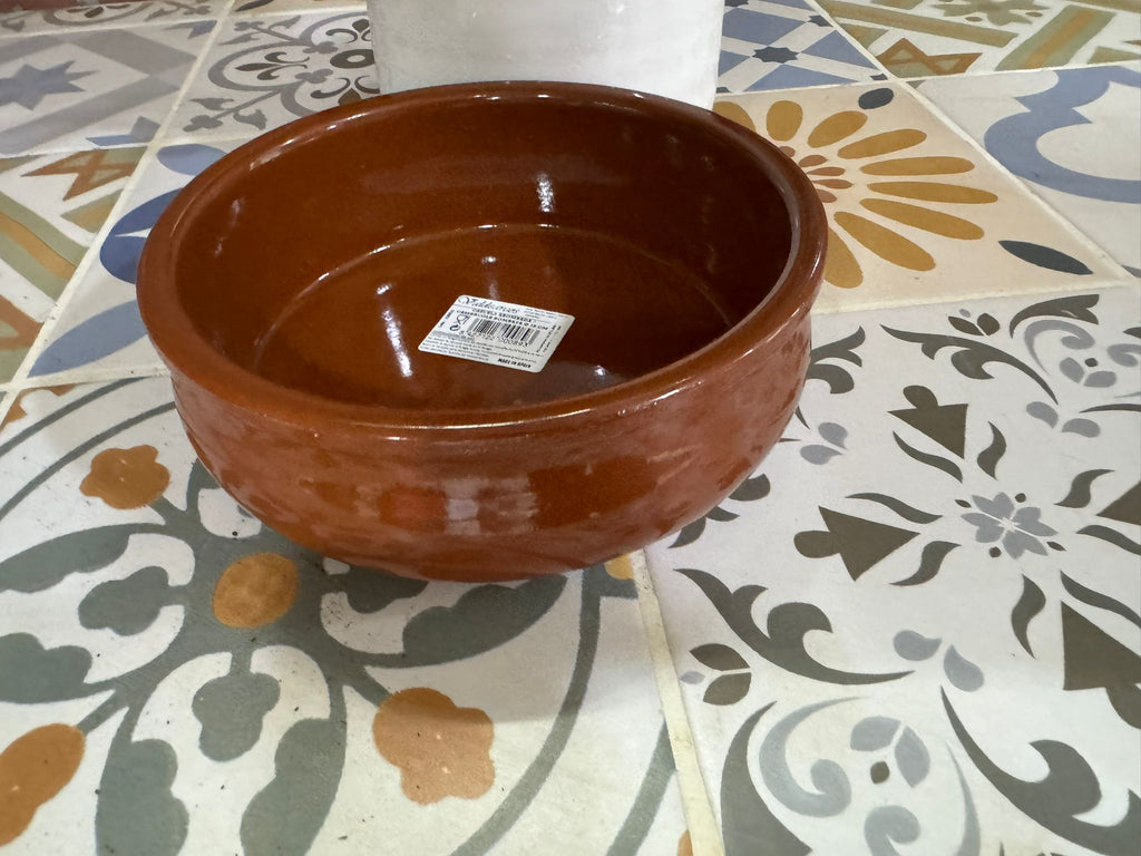 7"-18cm x 2.5" Terracotta Clay Pot for Locro, soup, etc. - Your Key to Authentic Spanish Cooking - Cholys