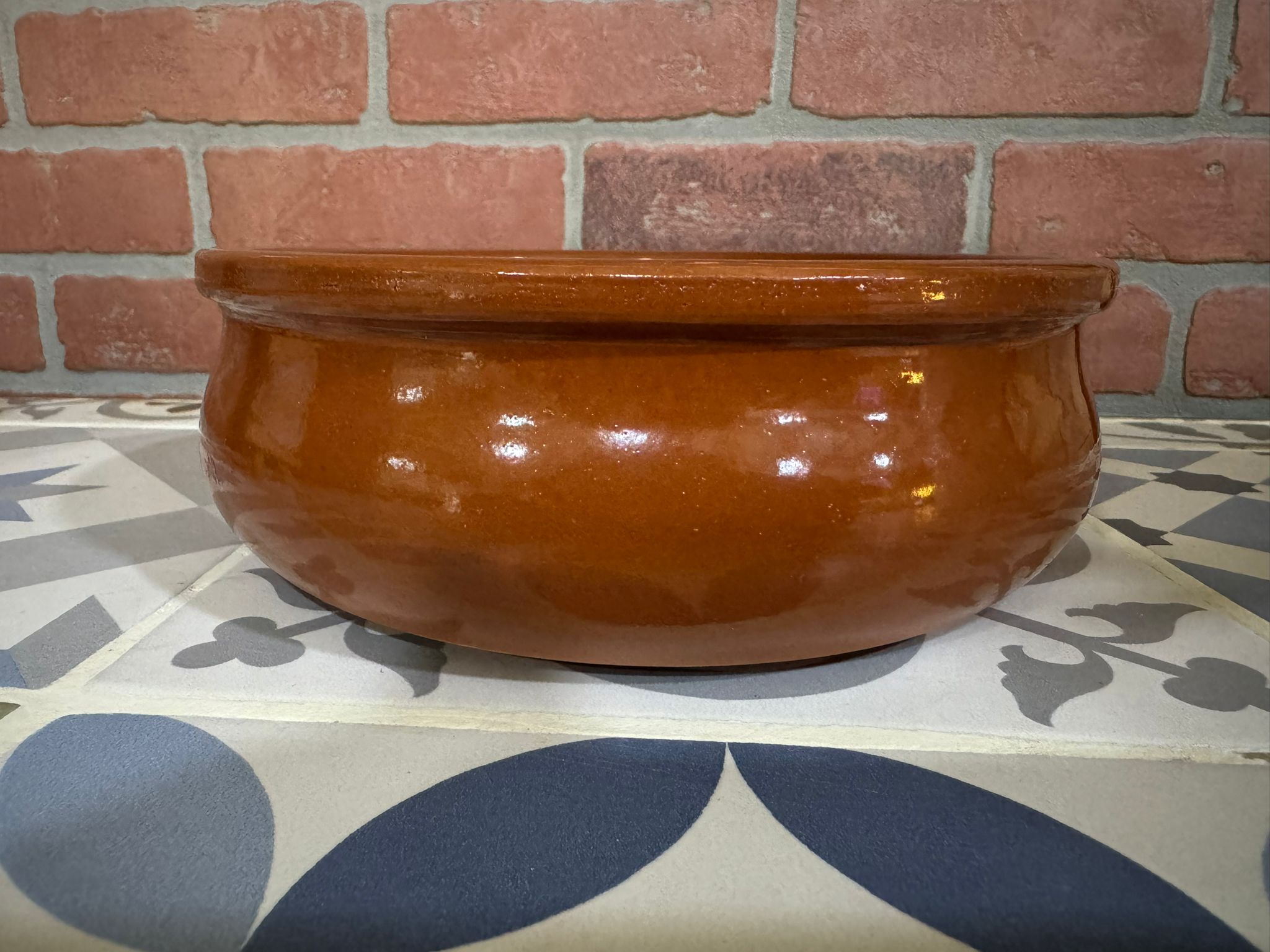 7"-18cm x 2.5" Terracotta Clay Pot for Locro, soup, etc. - Your Key to Authentic Spanish Cooking - Cholys