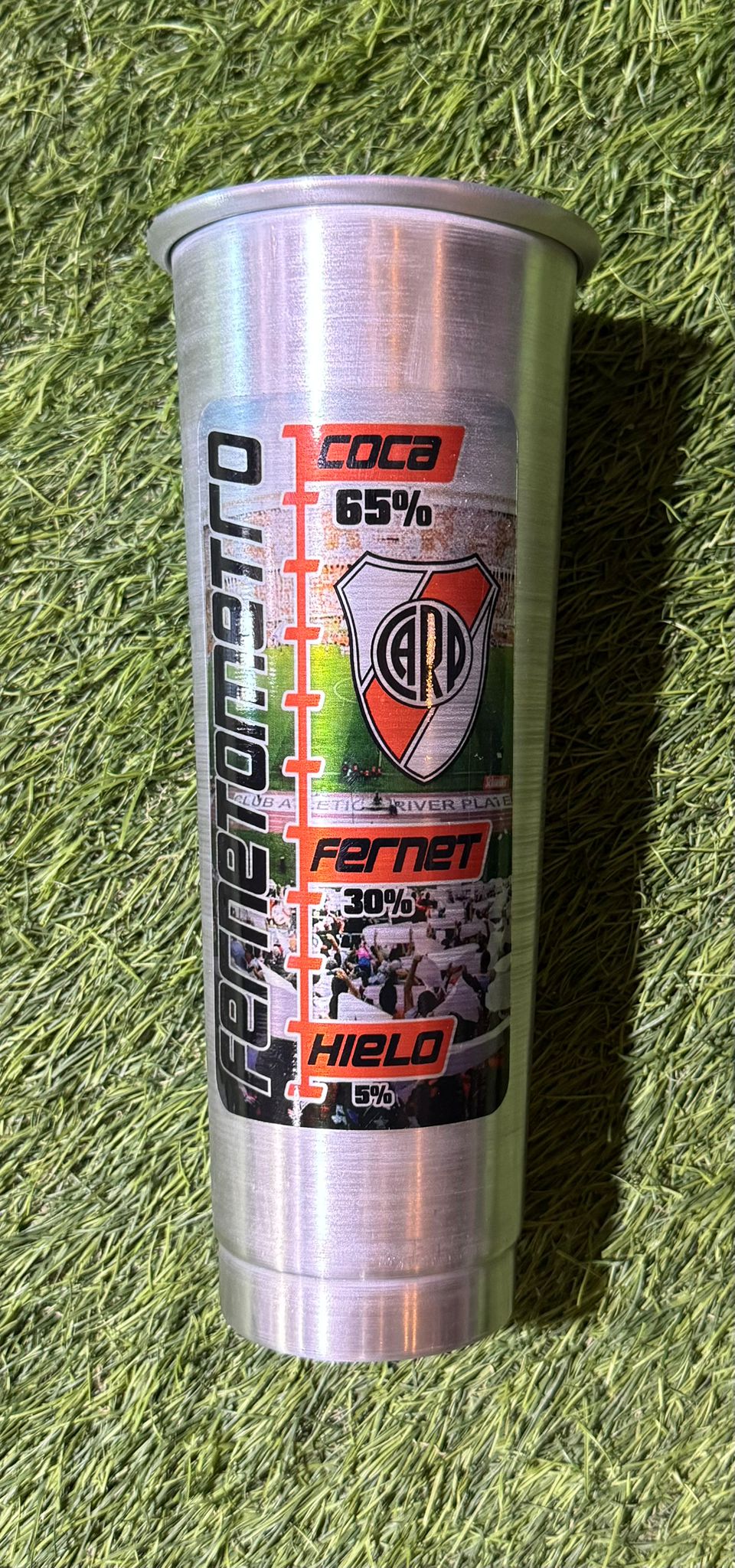 Vaso Fernetero - Medida Fernetera con Diseño de Boca y River - Cholys