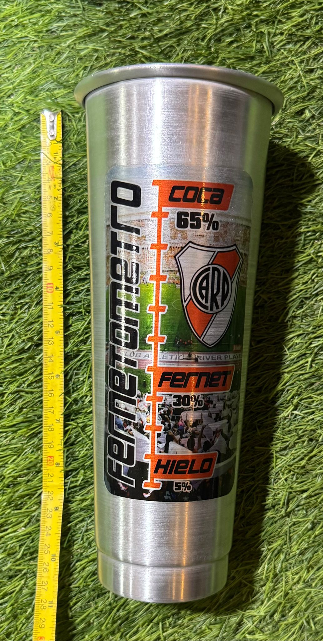 Vaso Fernetero - Medida Fernetera con Diseño de Boca y River - Cholys