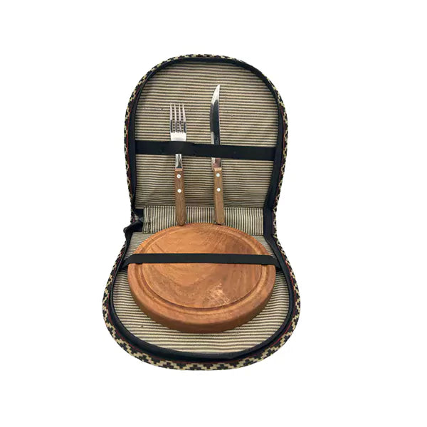 🇦🇷 Leather Argentine Asado Set with Leather Holder 🍽️🍷 - Cholys