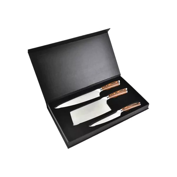 CHOLYS Professional Damascus Pattern Kitchen Knife Set of 3pcs 🍽️🔪 - Cholys