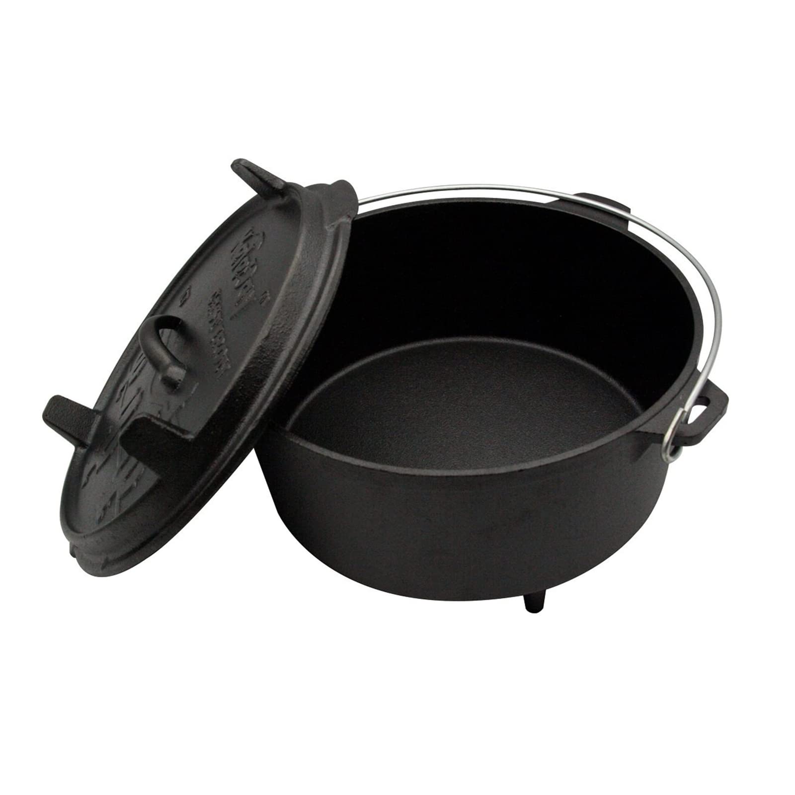 14-Quart Cast Iron Dutch Oven with Lid, Ideal for Outdoor and Indoor Use – Pre-Seasoned Camping Cookware for Frying, Griddling, and Stewing. - Cholys