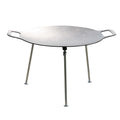 15-Inch Pre-Seasoned Carbon Steel Korean BBQ Grill Pan with Detachable Legs – Flat Pan and Camping Griddle for Stove Top Cooking. - Cholys
